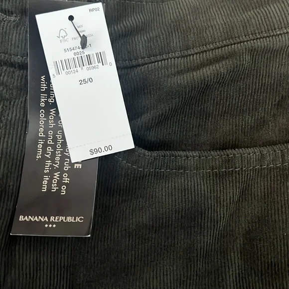 NWT! HIGH-RISE SLIM CORDUROY PANT - Picture 3 of 3
